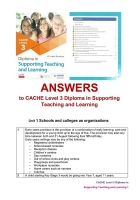 CACHE Level 3 Diploma in Supporting Teaching and Learning Answers